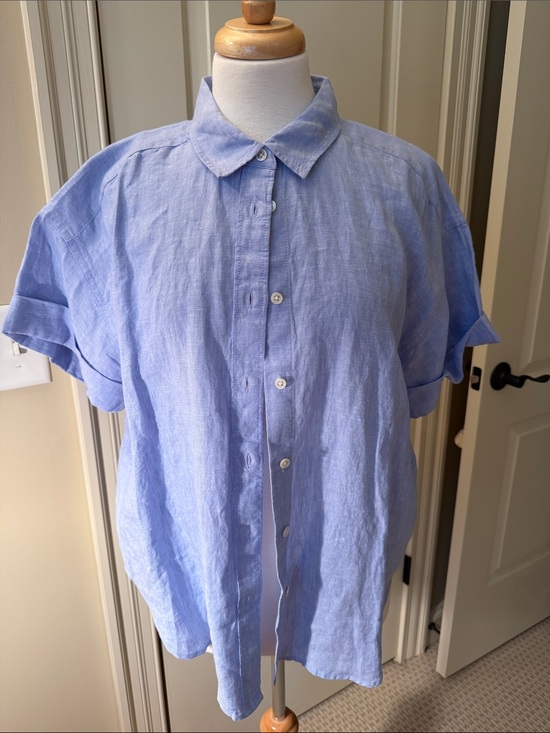 J. Crew Tops - J. Crew Baird McNutt Irish Linen, light blue